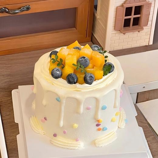4英寸芒果淋面生日蛋糕 商品图0