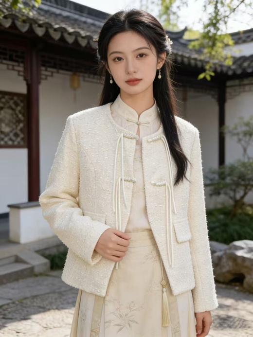 418良粉节|2026 活动爆款 活动爆款【自营】衣周期～806新中式小香风外套-喜出 商品图3