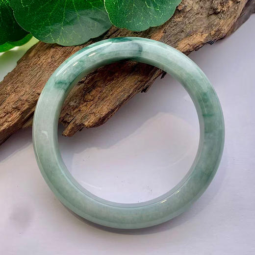 派瑞翡翠 翡翠手镯 糯种 飘花 商品图1