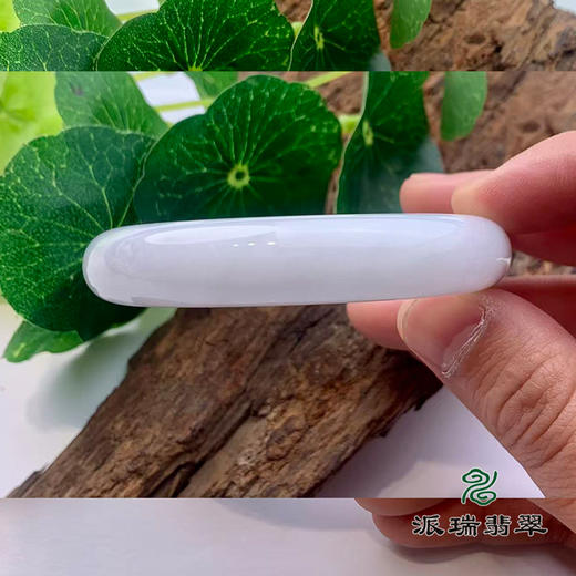 派瑞翡翠 翡翠手镯 糯种 白色 商品图2