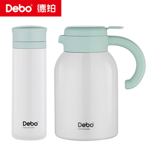 Debo德铂-莱茵斯套装杯壶450+1500ml 304不锈钢长效保温 不生锈不氧化 商品图8