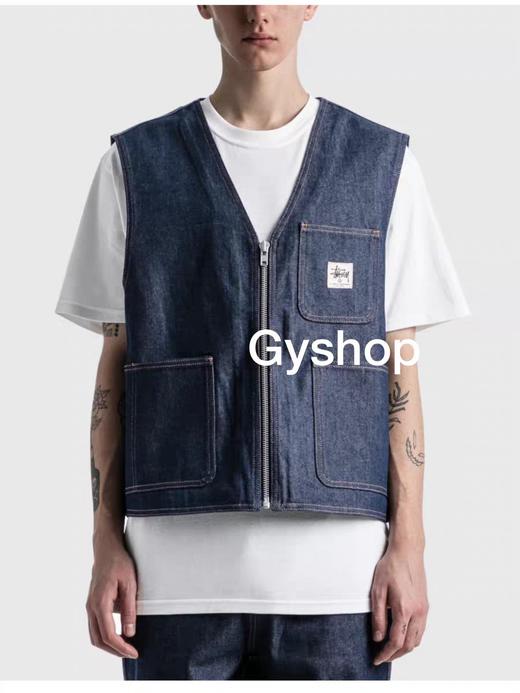 斯图西联名款牛仔马甲..重磅原浆..相当立挺... 商品图0