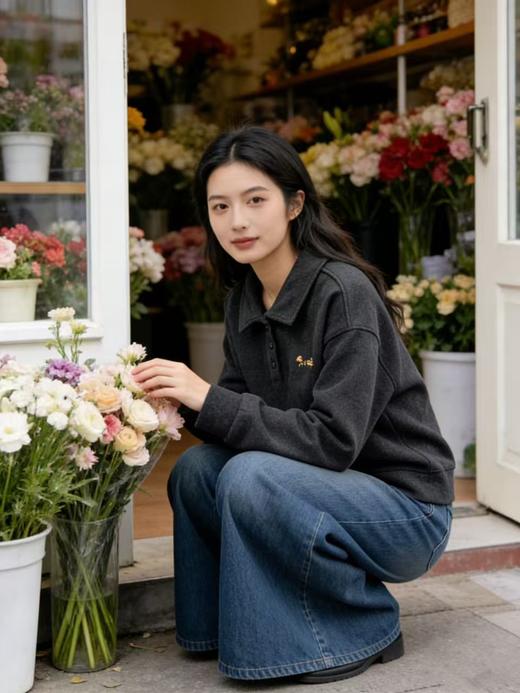 品牌特卖 超好穿！！羊毛POLO领短款卫衣-喜出 商品图3