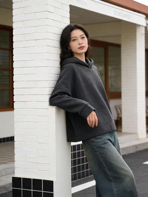 品牌特卖【外套】超好穿！！绵羊毛 连帽宽松绵羊毛➕安迪绒卫衣-喜出 商品图2