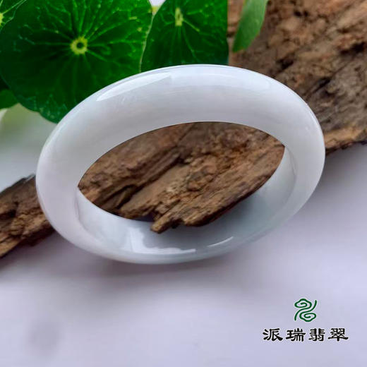 派瑞翡翠 翡翠手镯 糯种 白色 商品图0