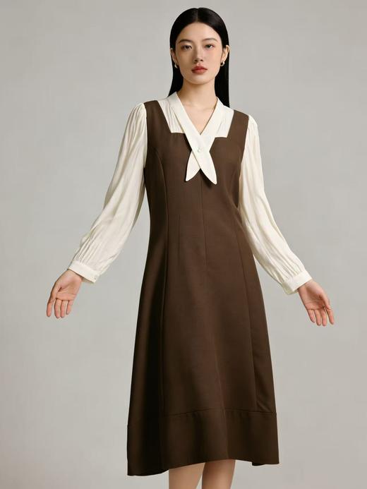 活动爆款【自营】衣周期～035假两件连衣裙-喜出 商品图0