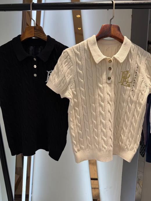 专柜1390在售 拉夫劳伦 polo女士短袖粗针扭绳 商品图0
