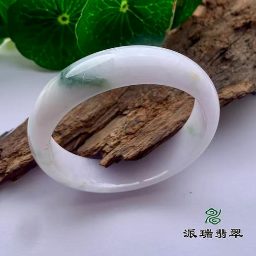 派瑞翡翠 翡翠手镯 糯种 飘花 商品图0