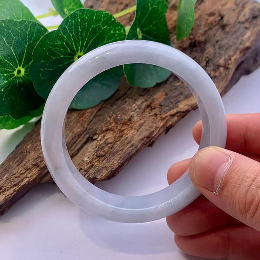 派瑞翡翠 翡翠手镯 糯种 白色 商品图3