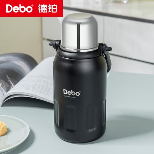 Debo德铂-钛享真空保温杯900ml 316不锈钢材质 大容量随享保温杯（配杯带） 商品图4