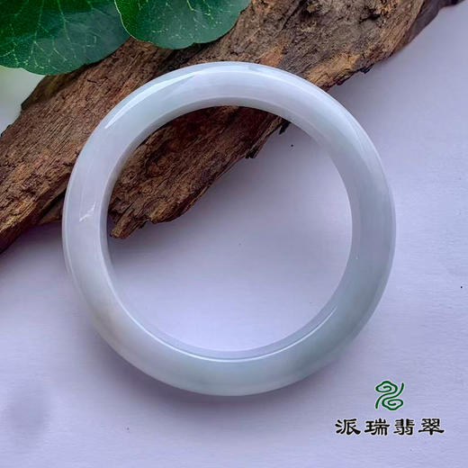 派瑞翡翠 翡翠手镯 糯种 白色 商品图1
