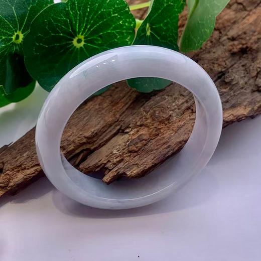 派瑞翡翠 翡翠手镯 糯种 白色 商品图0