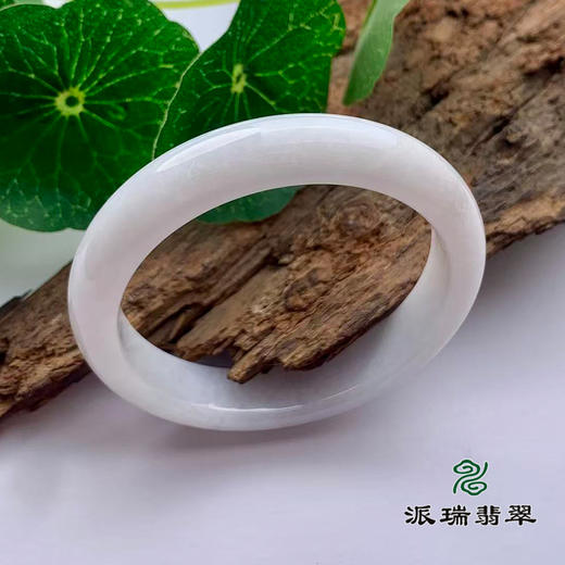 派瑞翡翠 翡翠手镯 糯种 白色 商品图1
