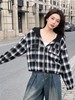 活动爆款【自营】衣周期～Q77格子连帽短款外套-喜出 商品缩略图6