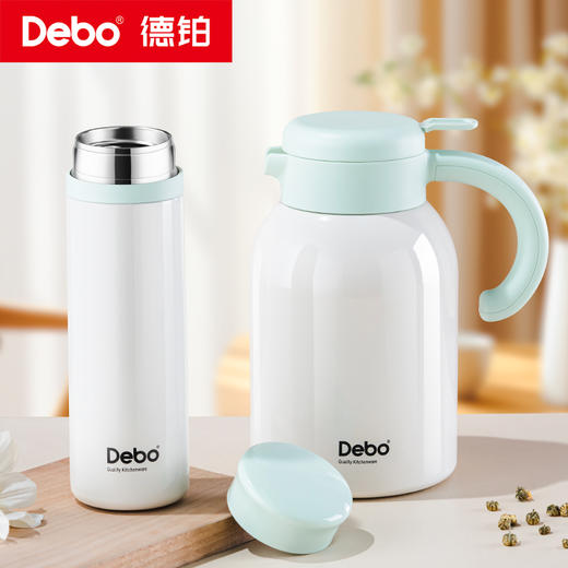 Debo德铂-莱茵斯套装杯壶450+1500ml 304不锈钢长效保温 不生锈不氧化 商品图1