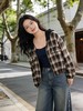 活动爆款【自营】衣周期～Q77格子连帽短款外套-喜出 商品缩略图3