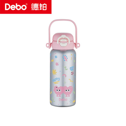 Debo德铂-蒂芙尼保温杯650ml 316不锈钢内胆 安全无异味抗氧耐腐 奶液果汁放心装（配带子） 商品图9