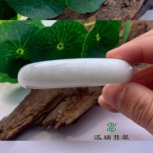 派瑞翡翠 翡翠手镯 糯种 白色 商品图2