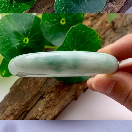 派瑞翡翠 翡翠手镯 糯种 飘花 商品图2