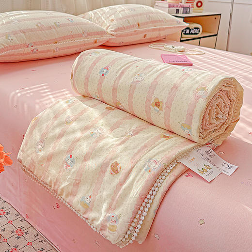 【春夏上新】自然醒A类全棉韩式小球球款大豆夏被四件套YBY 商品图12