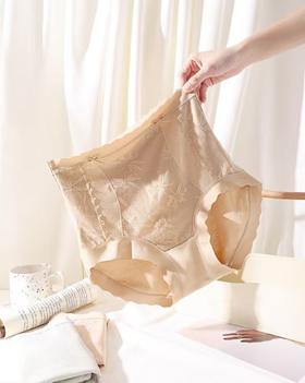 MH竹纤维女士轻奢暖绒高腰内裤36017