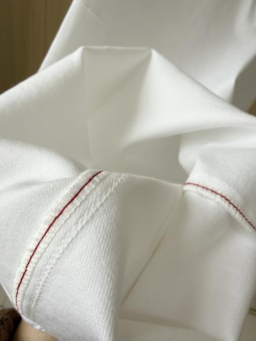 各位女神通勤必备  EP金扣弯刀女款白色牛仔裤 商品图6