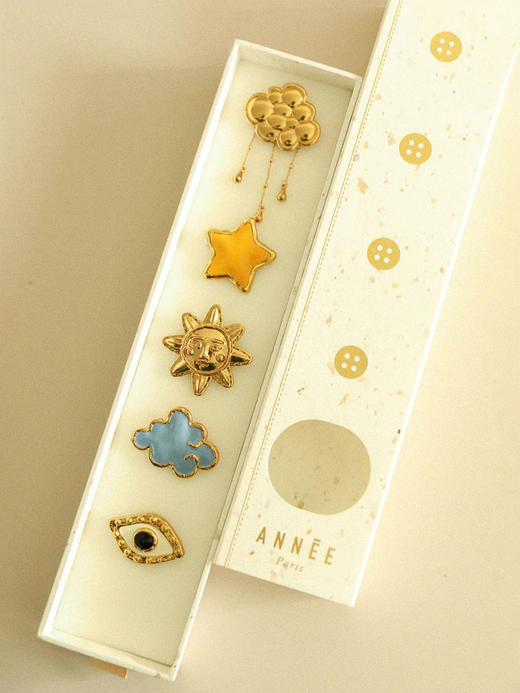 订购8周到｜AN-NEE-天空符号 衬衫装饰扣［法国设计师］ 商品图3