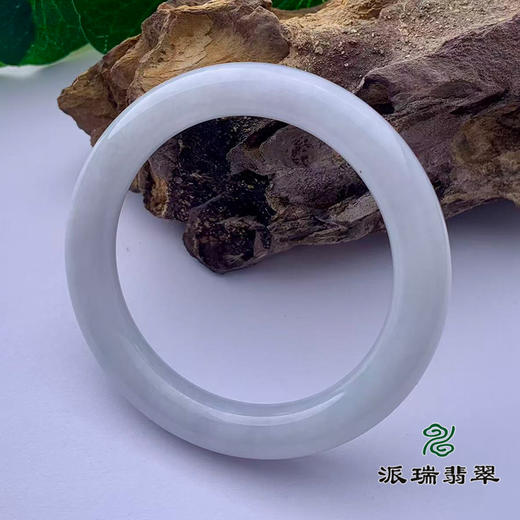 派瑞翡翠 翡翠手镯 糯种 白色 商品图3