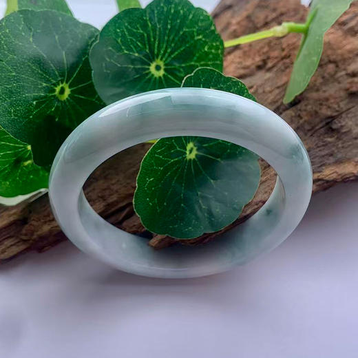 派瑞翡翠 翡翠手镯 糯种 飘花 商品图0