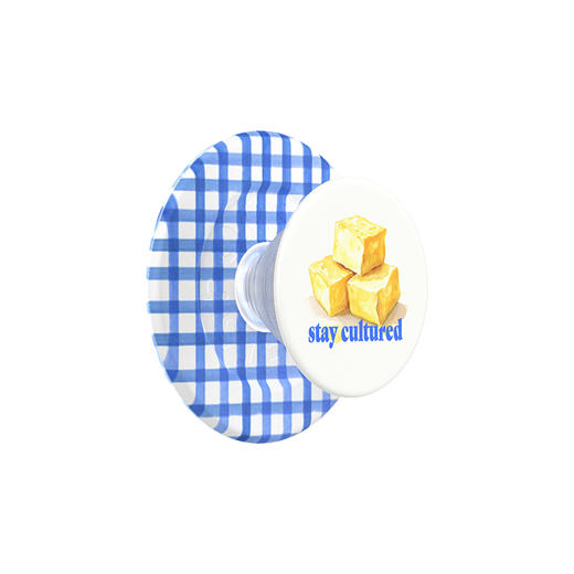 【黄油与吐司】黄油堆堆·MagSafe圆啪嗒 MAGSAFE磁吸手机气囊支架 Round圆啪嗒系列 米白 食玩 格纹 商品图0