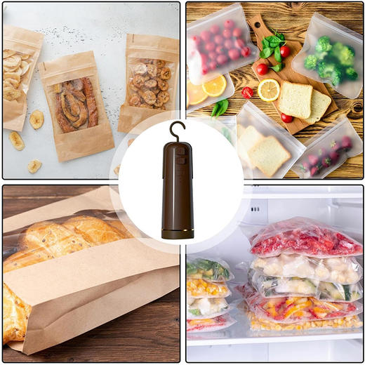 美国 迷你自动真空封口机 便携式家用食品真空封口工具 食材新鲜密封储存（赠送密封袋*6个） 商品图2