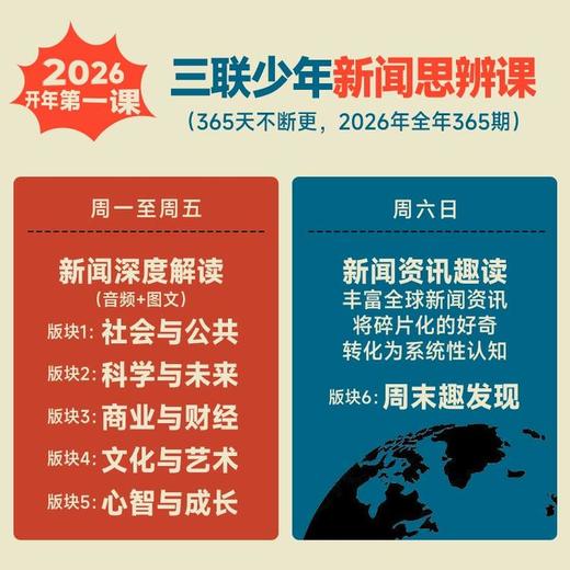 【爆款】三联少年新闻思辨课，365天陪你认知真实世界 商品图0