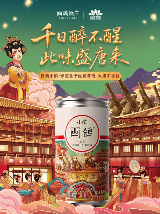 190ml西鸽小酌（大唐不夜城联名款）赤霞珠干红葡萄酒 商品图0