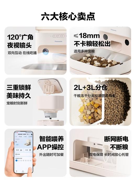 松下宠物智能喂食器(视频款)  CP-JNF03-W 商品图2