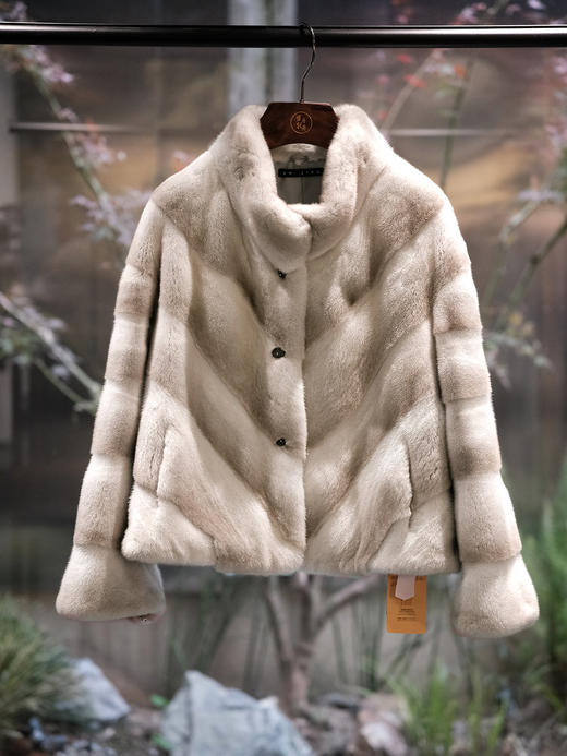 盛唐婧 | 水貂毛皮草外套-灰色 商品图0