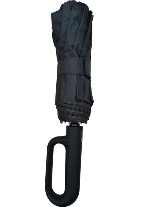 3折黑胶10K环扣自动雨伞 商品图0