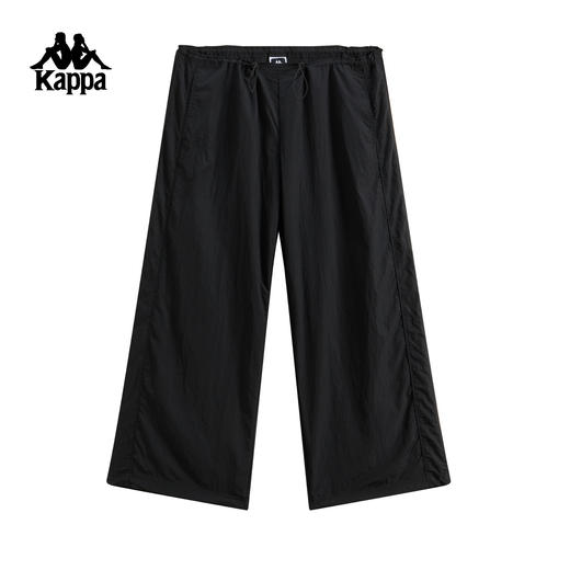 Kappa   卡帕背靠背女2026新款黑色宽松阔腿裤K0G42AY06 商品图0