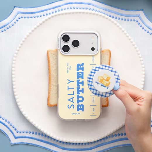 【黄油与吐司】淡盐黄油 POPCASE手机壳 MagSafe Popcase磁吸款 米黄 拼贴 iPhone17/16/15/14/13 商品图1