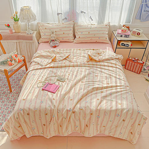 【春夏上新】自然醒A类全棉韩式小球球款大豆夏被四件套YBY 商品图4