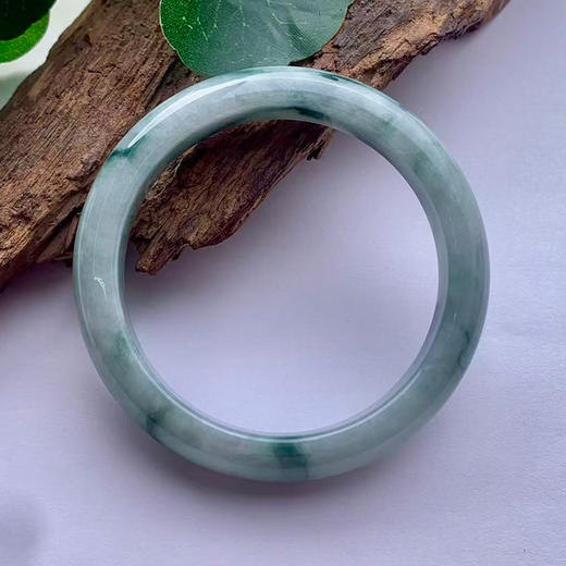 派瑞翡翠 翡翠手镯 糯种 飘花 商品图1