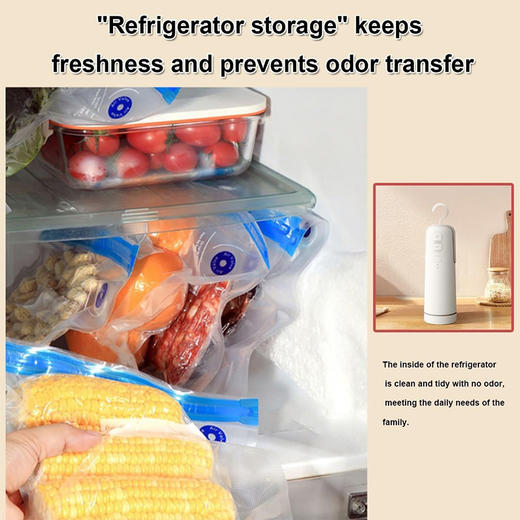 美国 迷你自动真空封口机 便携式家用食品真空封口工具 食材新鲜密封储存（赠送密封袋*6个） 商品图7