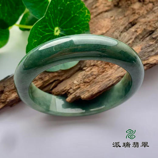 派瑞翡翠 翡翠手镯 糯种 油青 商品图0