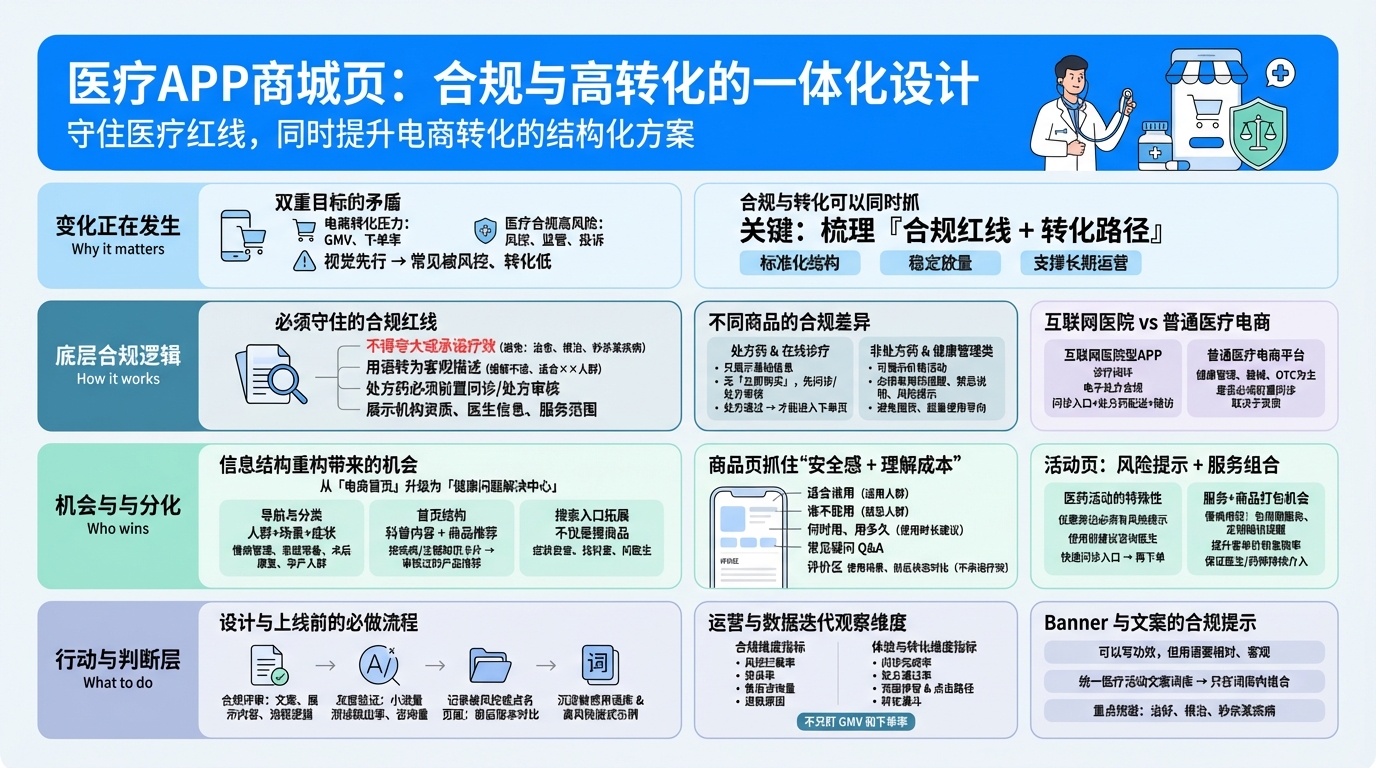 医疗类APP商城页要守住哪些合规底线？