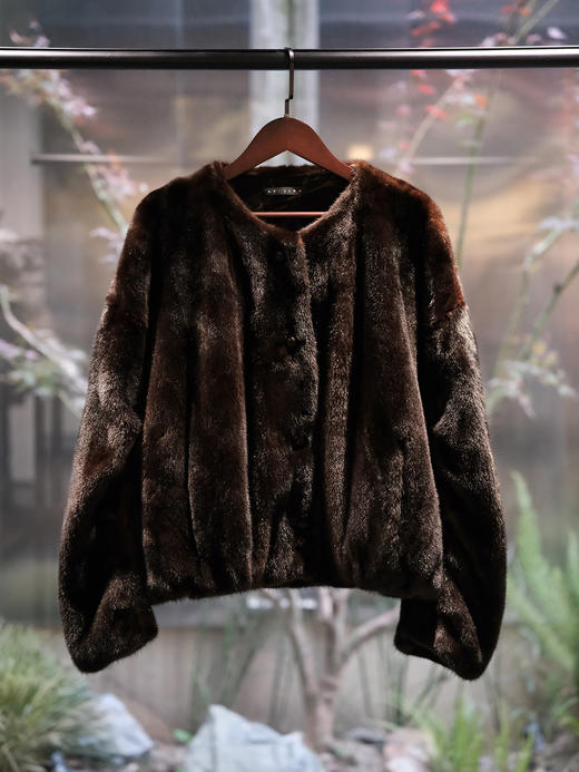 盛唐婧 | 轻奢时尚水貂外套-黑色 商品图0