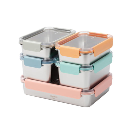 【自提】M Glasslock316L不锈钢保鲜盒5件组合 商品图0