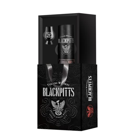 帝霖黑凤凰泥煤单一麦芽威士忌限量版套装TEELING Blackpitts limited edition package  with Tube & Black Glencairn Glass 商品图0