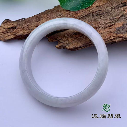 派瑞翡翠 翡翠手镯 糯种 白色 商品图2