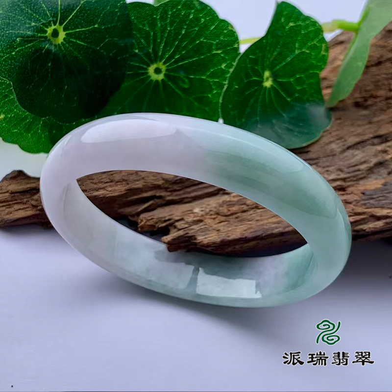 派瑞翡翠 翡翠手镯 飘花