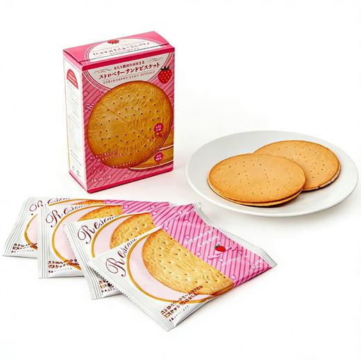 前田制果巧克力味/草莓味夹心饼干144g 153010/153011 大尺寸薄脆下午茶零食 商品图3