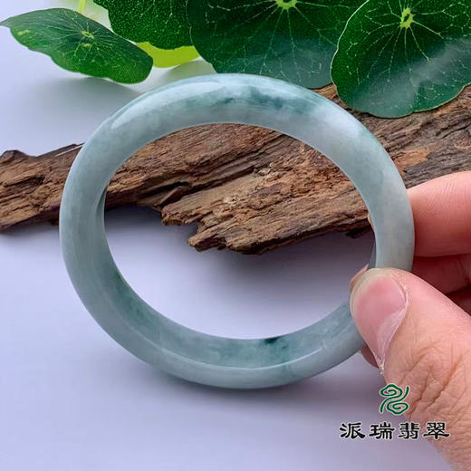 派瑞翡翠 翡翠手镯 糯种 飘花 商品图1